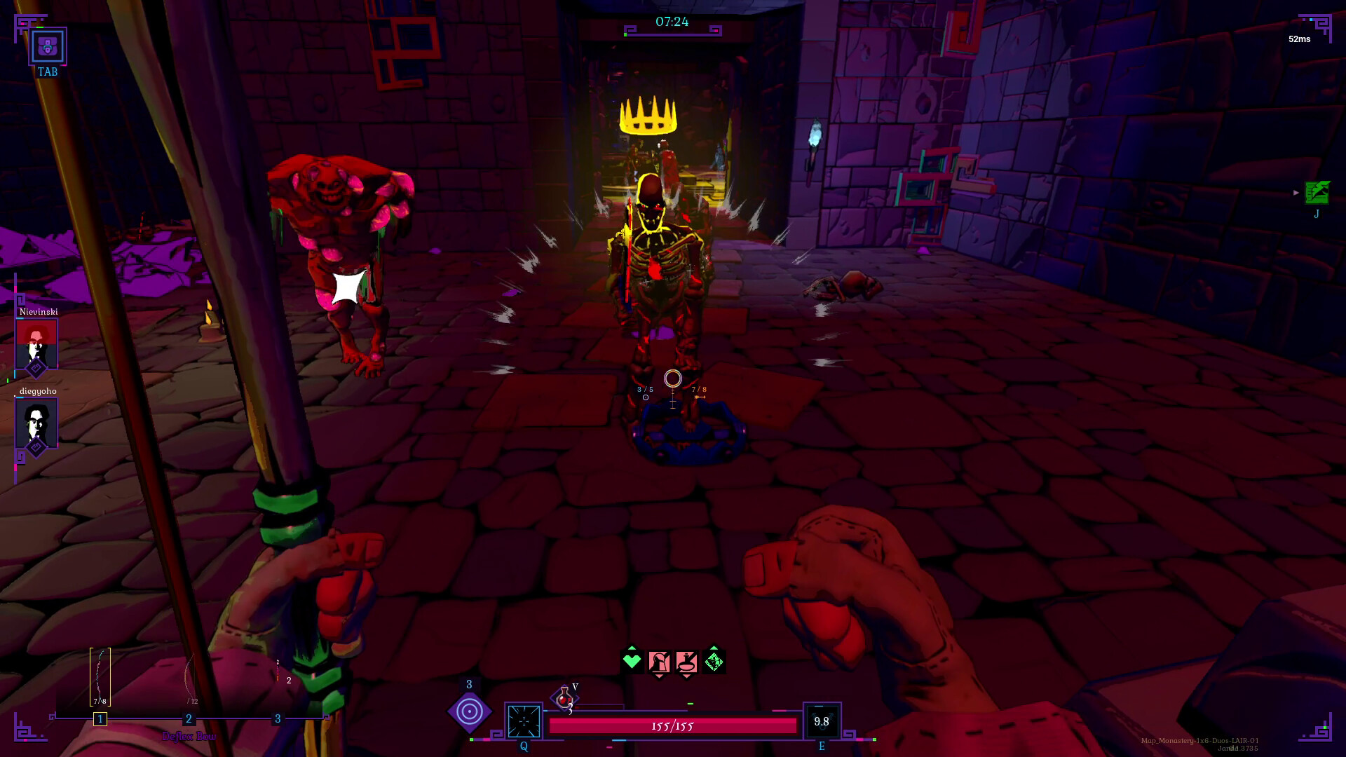 First-person combat inside the chromatic tower